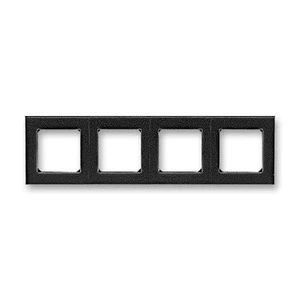 LEVIT ANTHRACITE 4-GANG COVER FRAME