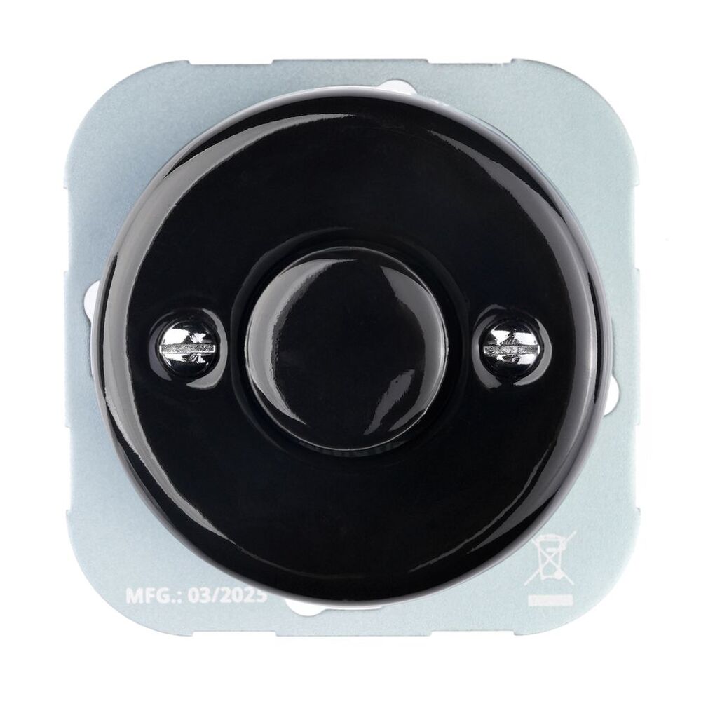 FND UNIVERSALUS ŠVIESOS REGULIATORIUS LED 3-250W JUODAS PORCELIANAS