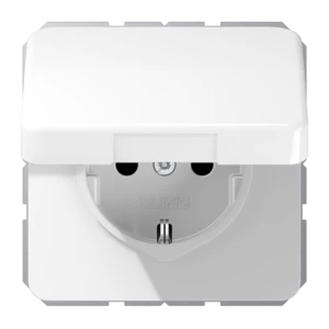 JUNG CD WHITE SCHUKO SOCKET OUTLET WITH LID IP44