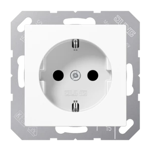 JUNG AS WHITE 1-GANG SOCKET OUTLET