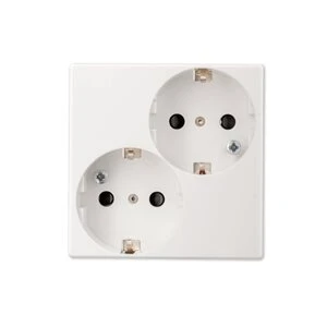 JUNG LS WHITE 2-GANG SOCKET OUTLET