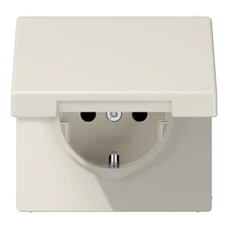 JUNG LS IVORY 1-GANG SCHUKO SOCKET OUTLETS WITH LID IP44