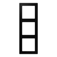 JUNG LS GRAPHITE BLACK MATT 3-GANG COVER FRAME