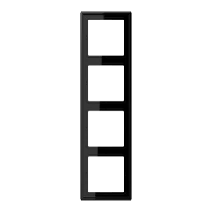 JUNG LS BLACK 4-GANG FRAME