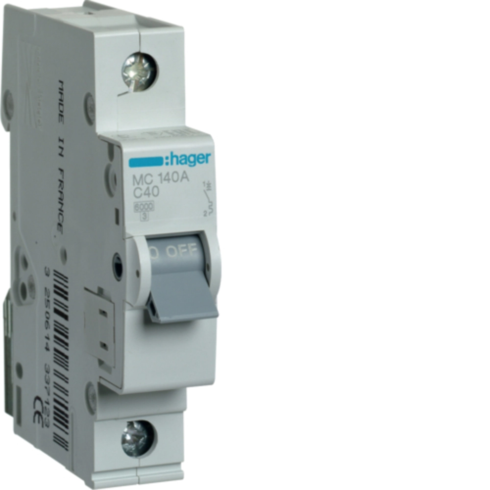 HAGER 1P C40 MINIATURE CIRCUIT BREAKER