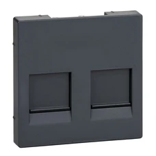MERTEN ANTHRACITE 2XRJ45 CAT6 DATA OUTLET