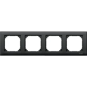 MERTEN M-PLAN ANTHRACITE 4-GANG FRAME
