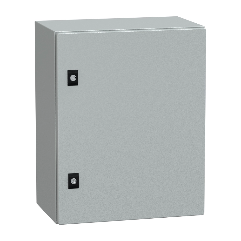 CRN 500X400X250 IP66 IK10 RAL7035 STEEL ENCLOSURE + MOUNTING PLATE